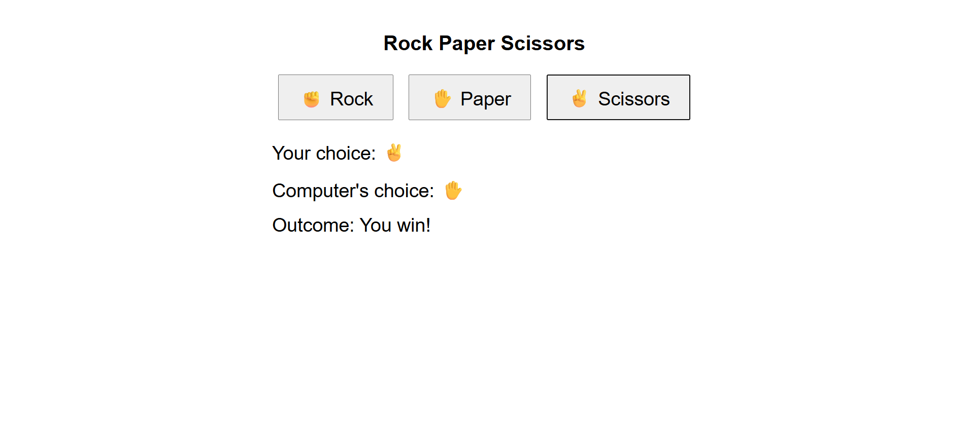 Rock Paper Scissors